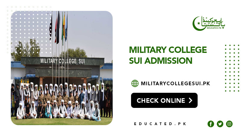 Military College SUI Admission 2024