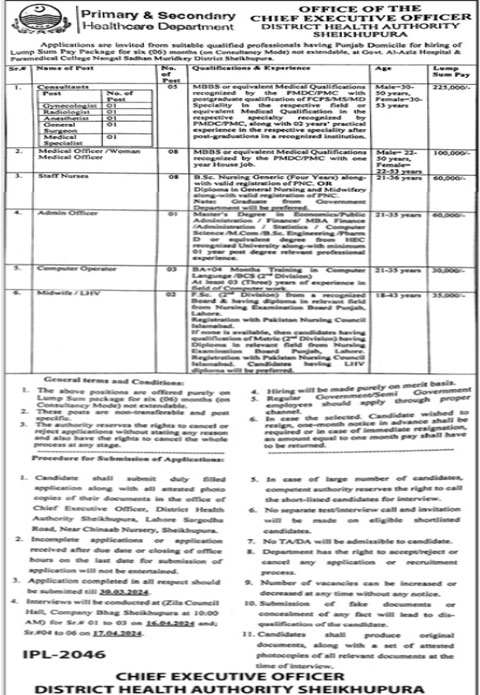 District Health Authority Rawalpindi Jobs Advertisement 2024 