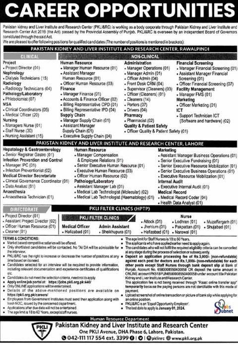 PKLI Jobs 2024 Latest Advertisement