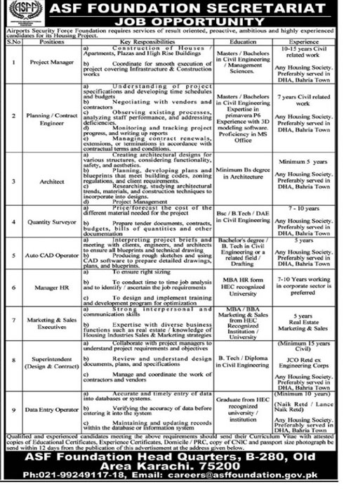 ASF Jobs Advertisement 2024