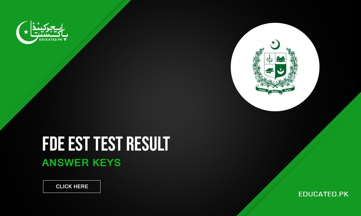 FDE EST Test Result Mathematics and Computer Science Answer Keys