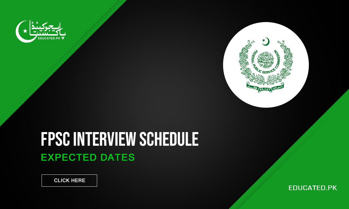 FPSC Interview Schedule 2024 Centers List Announced