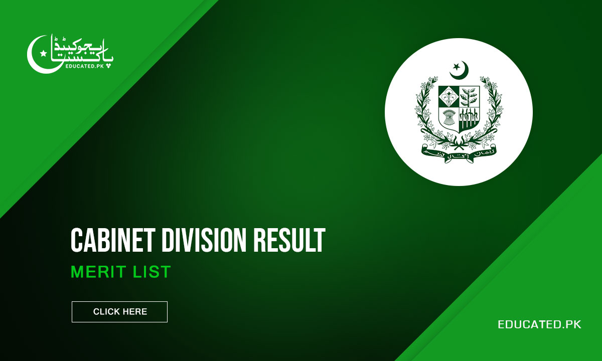 Cabinet Division Written Test Result