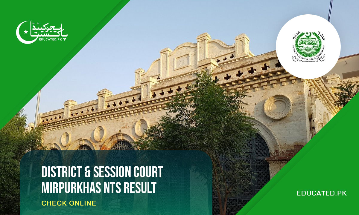 District & Session Court Mirpurkhas NTS Result