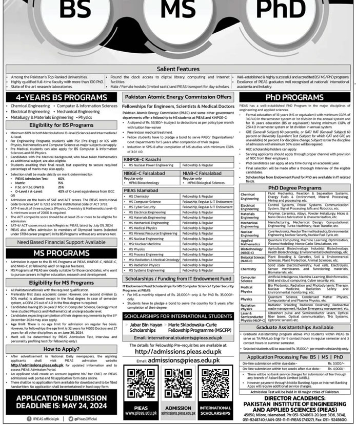 Kanupp Institute of Nuclear Power Engineering Karachi Admission 2024