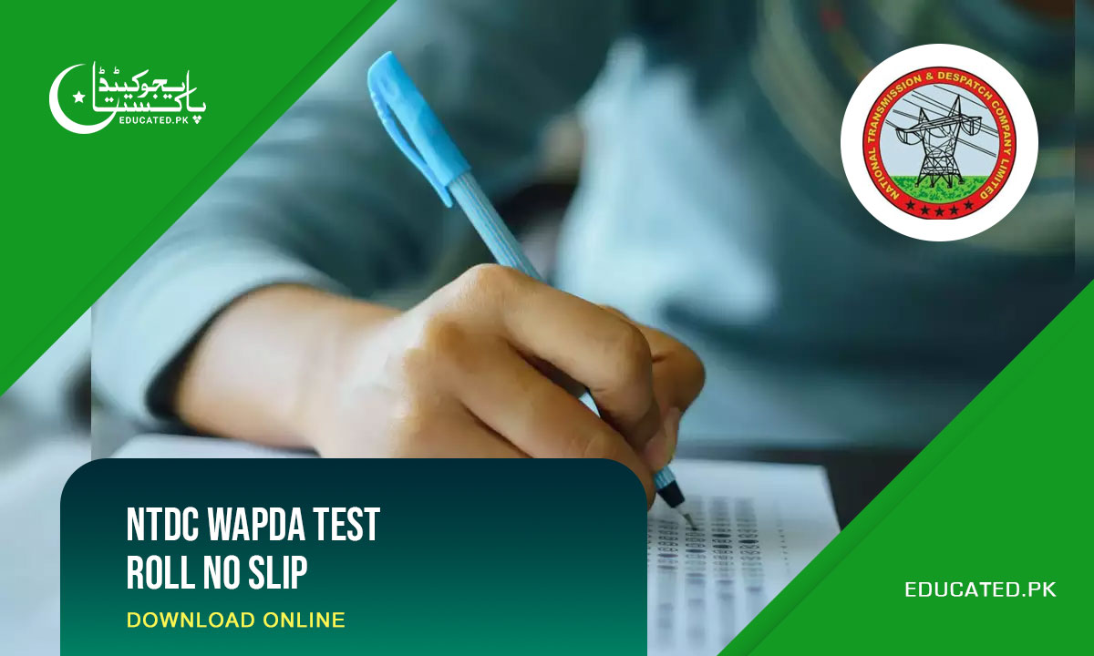 NTDC WAPDA Roll No Slip 2024 Test Date 9th-class-roll-number-slip-2025-roll-number-slip-2025-class-9th