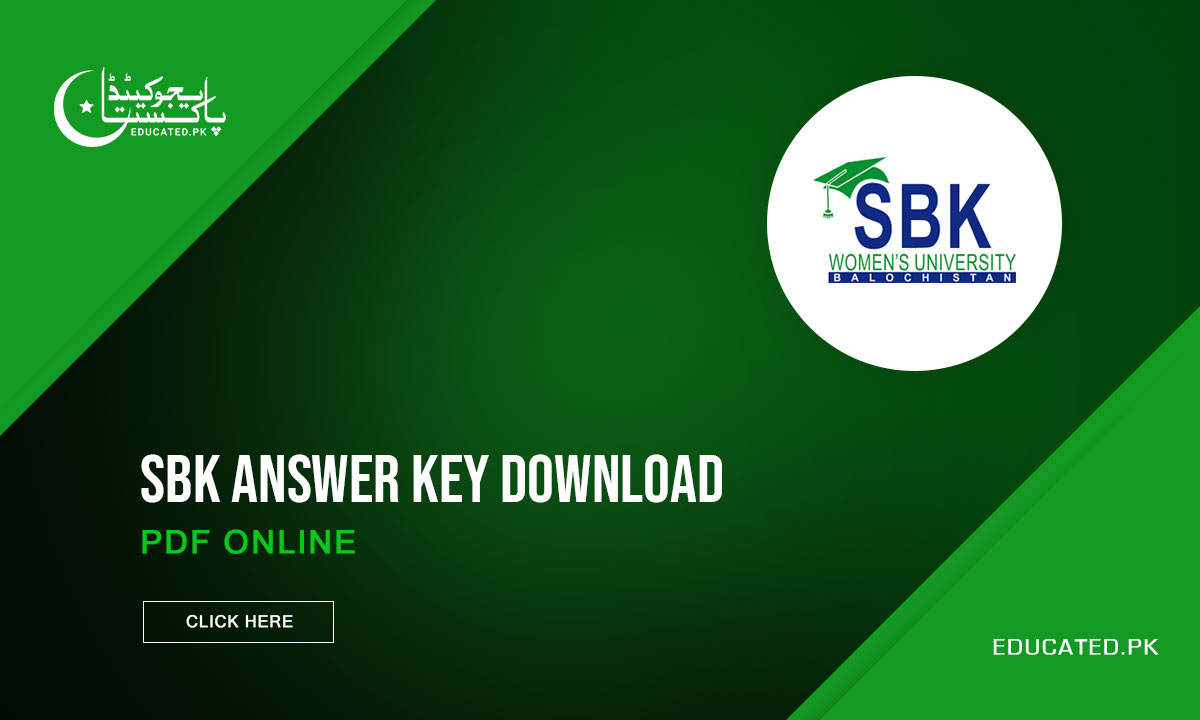 Sardar Bahadur Khan Women University SBK Answer Key