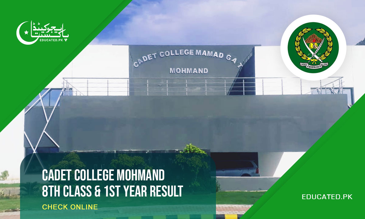 Cadet College Mohmand Result 2024 8th Class & 1st Year