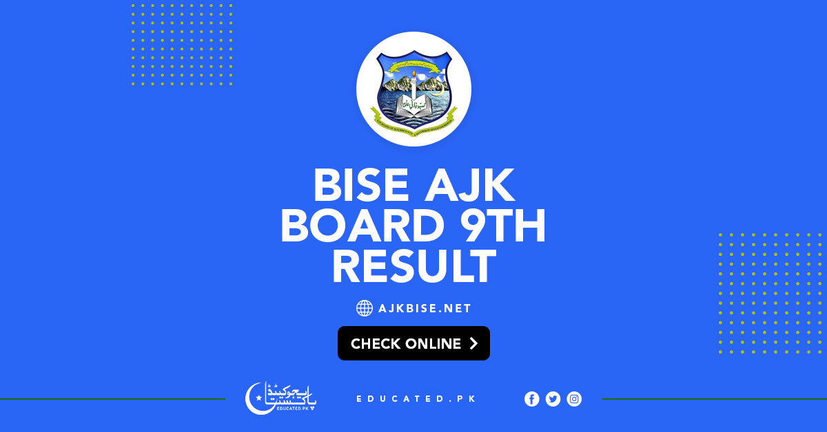 BISE AJK Board 9th Class Result 2024 By Roll No.
