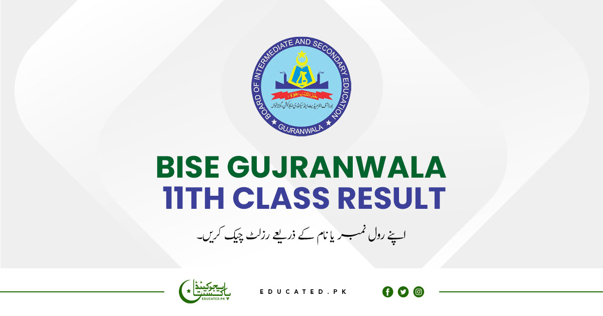 BISE Gujranwala Board 11th Class Result 2024 By Roll No. By Name, By SMS
