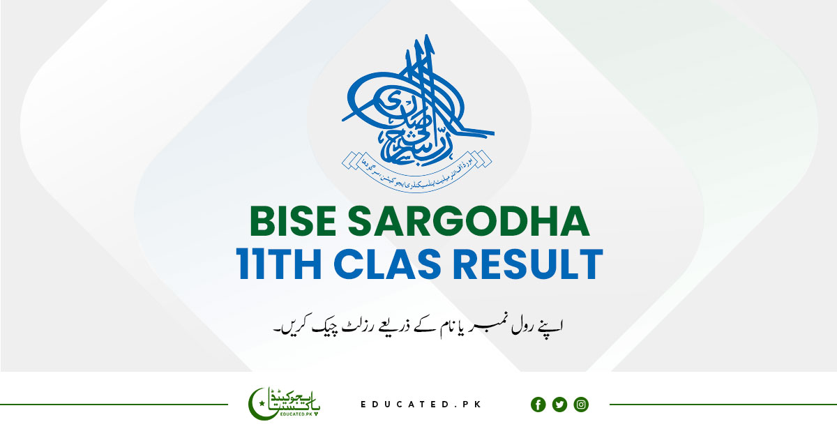 BISE Sargodha Board 11th Class Result 2024