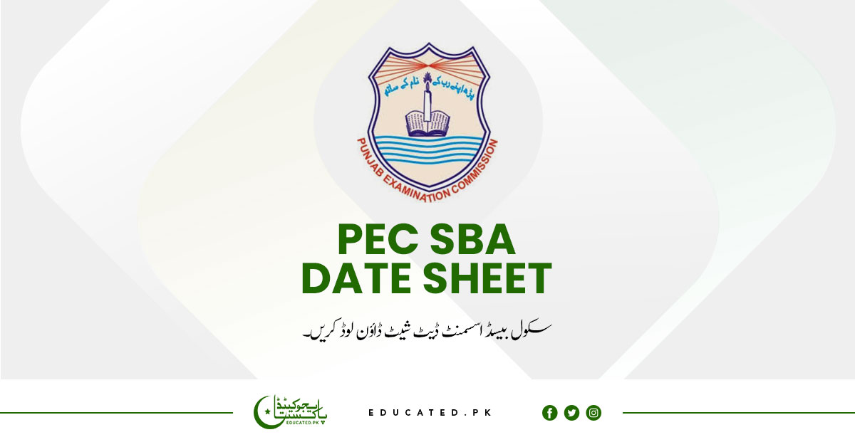 PEC SBA Final Term Date Sheet 2024 PDF Download