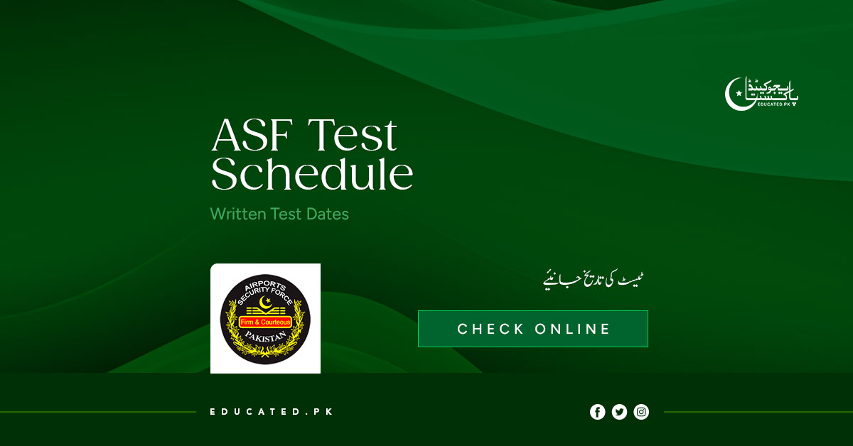 ASF Test Date 2025 Physical, Written Test Schedule