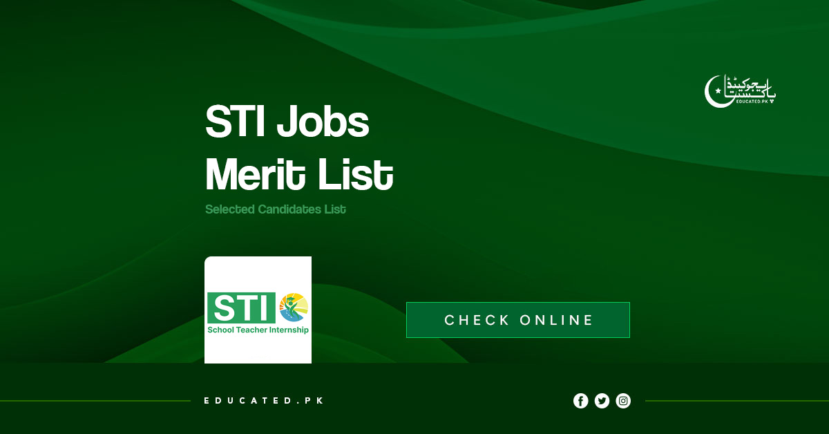 STI Merit List 2025 Download PDF